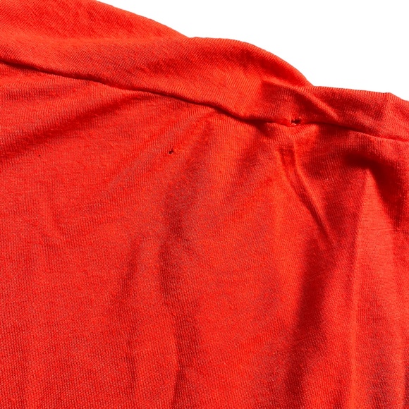 Forever 21 Neon Orange Rayon Shirt, Made in USA, Size Medium - Picture 5 of 5